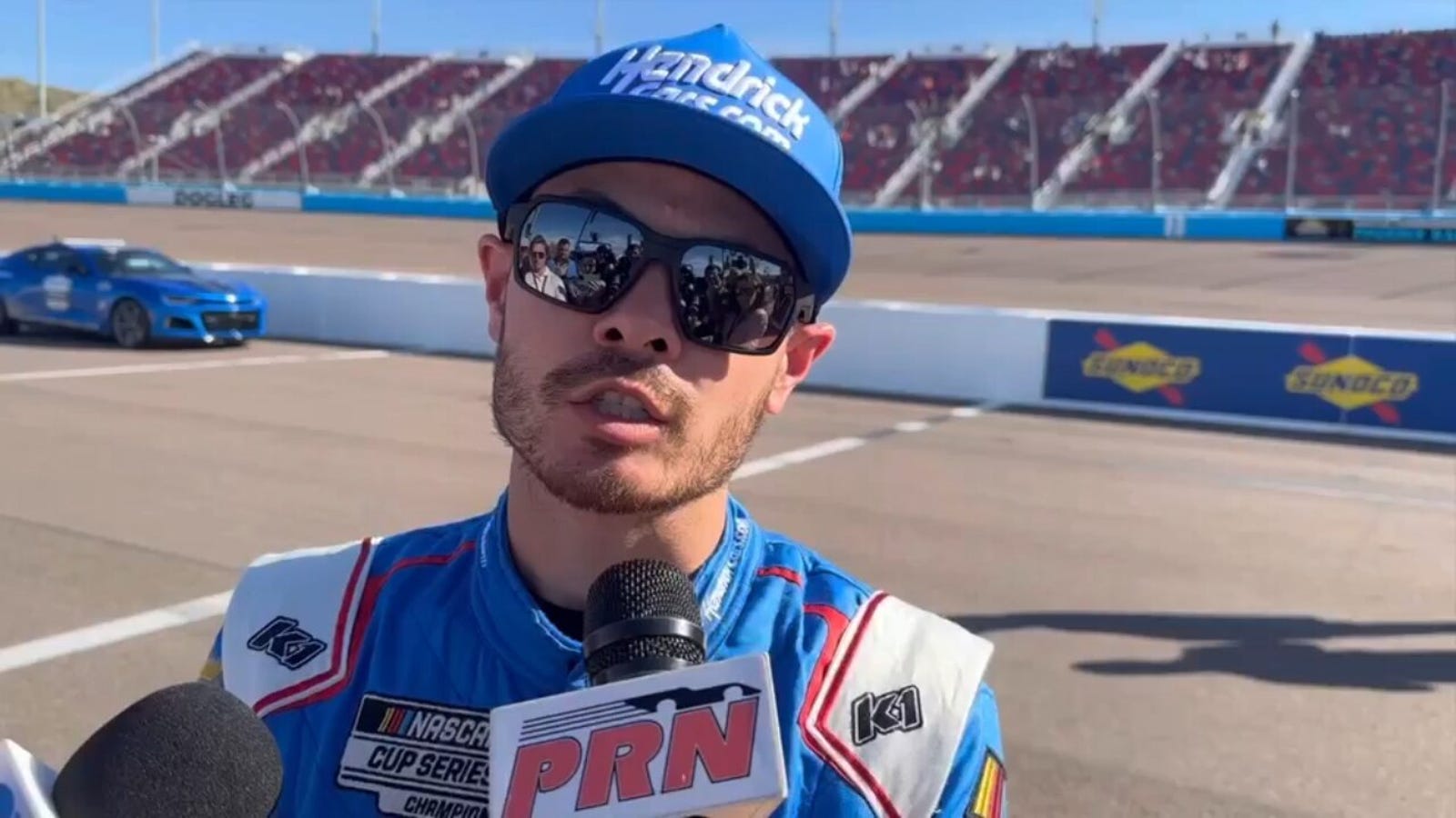 Kyle Larson speaks about William Byron's win and the move that led to Kevin Harvick passing him in the United Rentals Work United 500